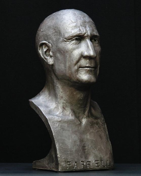 Dr Peter Farrell sculpture commission bust Resmed