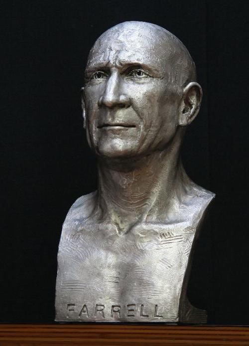 Dr Peter Farrell sculpture bust front