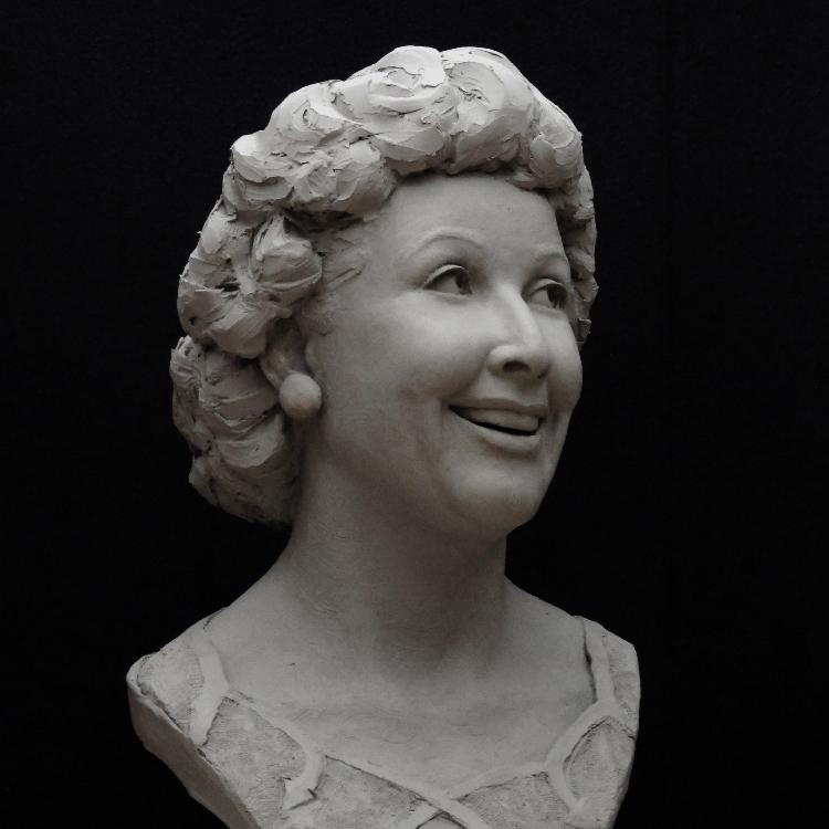 Vivian Vance Bust Sculpture Clay-rhs