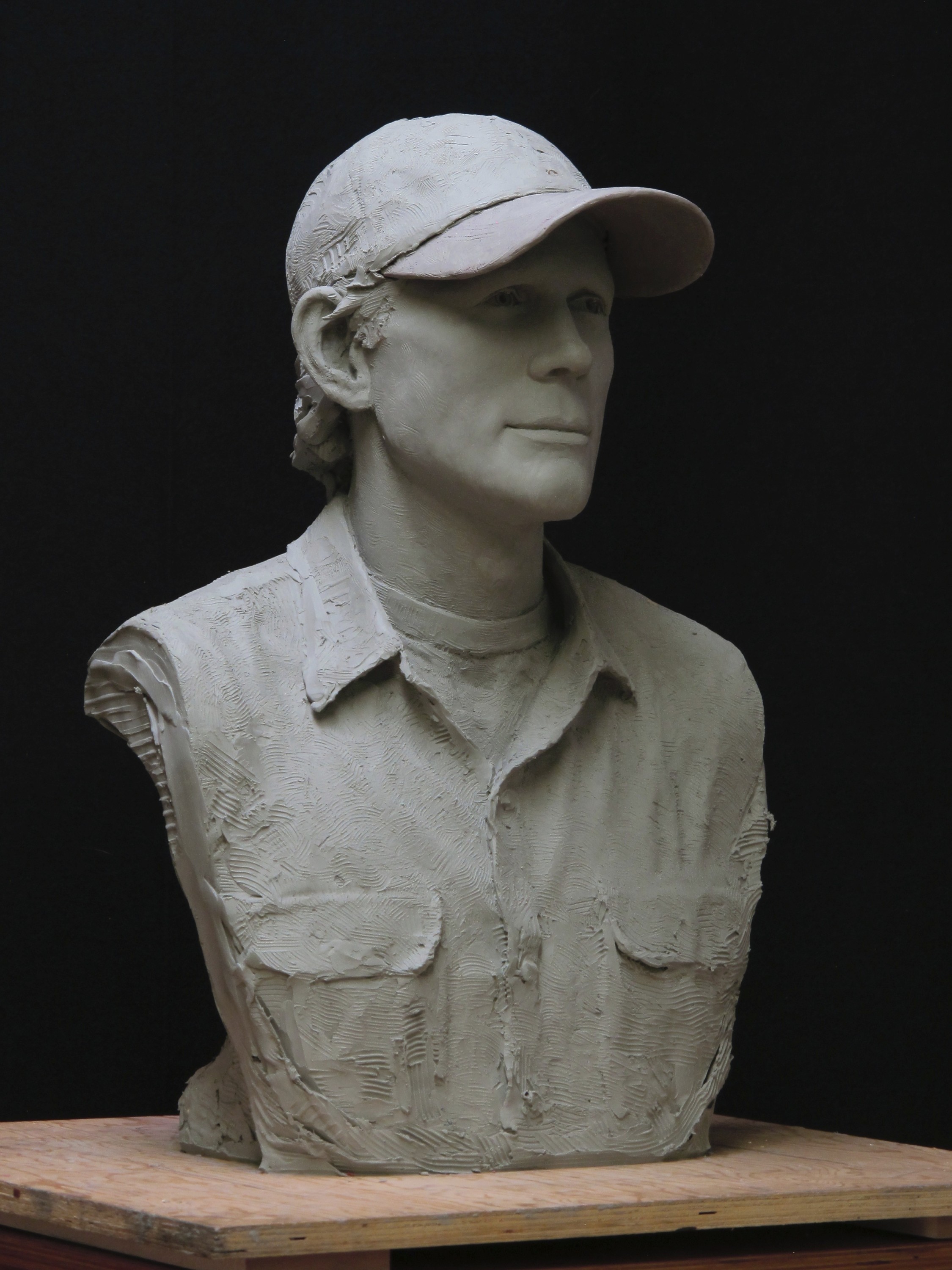 Clay sculpt of Ron Howards TV academy bust