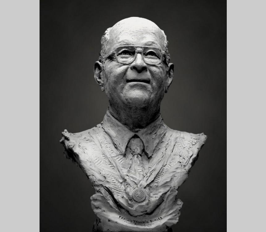 francis burger WWII Clay sculpture bust