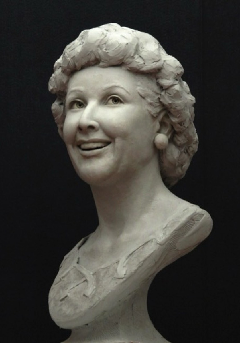 Commissioned bust of Vivian Vance of I Love Lucy. Clay sculpt for Emmys Hall of Fame