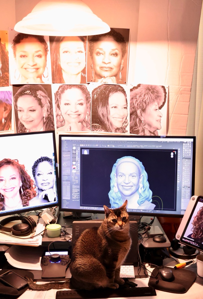 Early sculpting of Debbie Allen