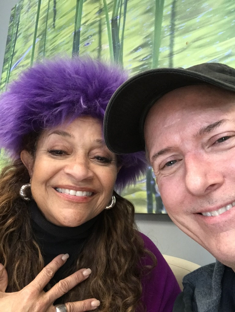 Debbie Allen and Richard Becker on set of Grey