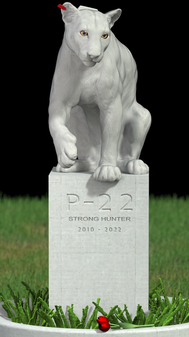 P-22 Mountain Lion Concept -- white patina front