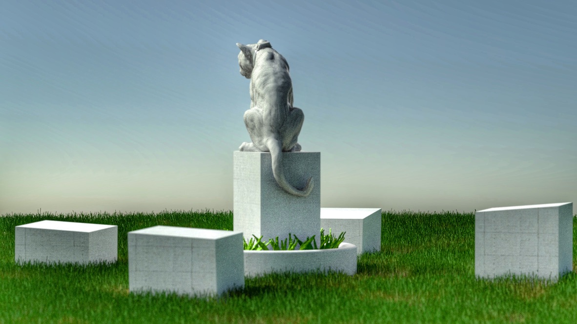 P-22 Mountain Lion Concept -- white patina rear