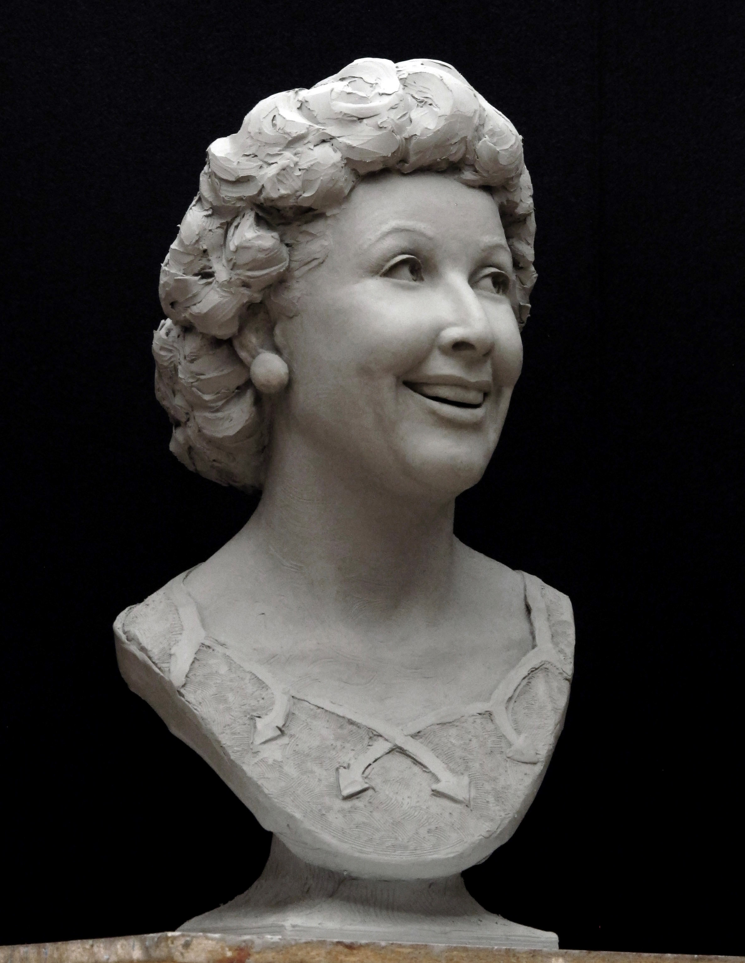 Vivian Vance Bust sculpt in clay